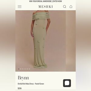 Meshki Pastel Green Knit Maxi Dress